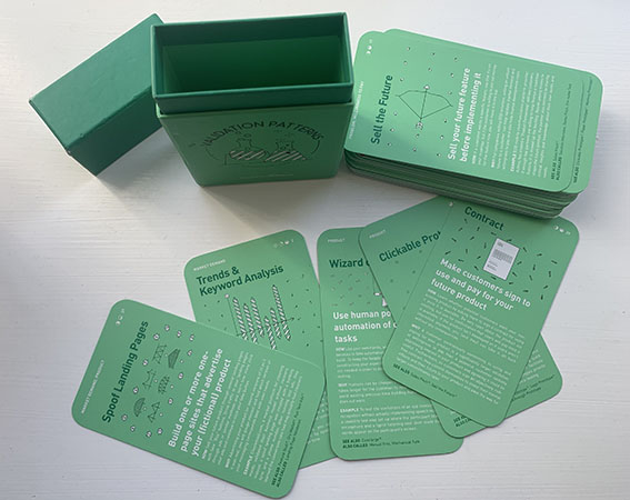 The Validation Pattern card deck seen from above